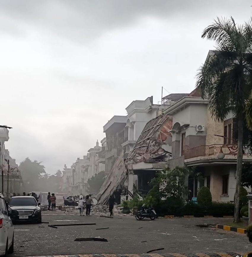 Ledakan Terjadi di Perumahan Grand Polonia Medan, 5 Rumah Alami Rusak