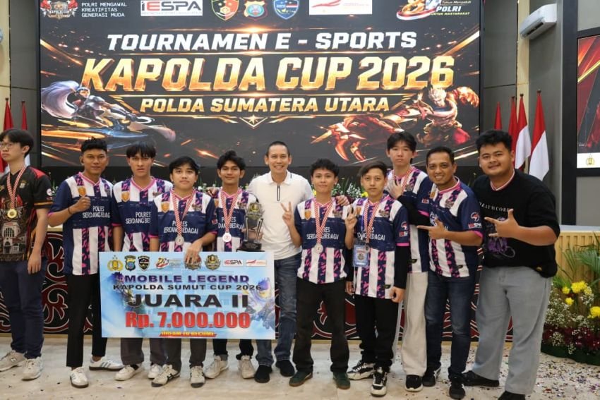 Tim GAMA Polres Sergai Raih Juara II Turnamen Esport Kapolri Cup Polda Sumut