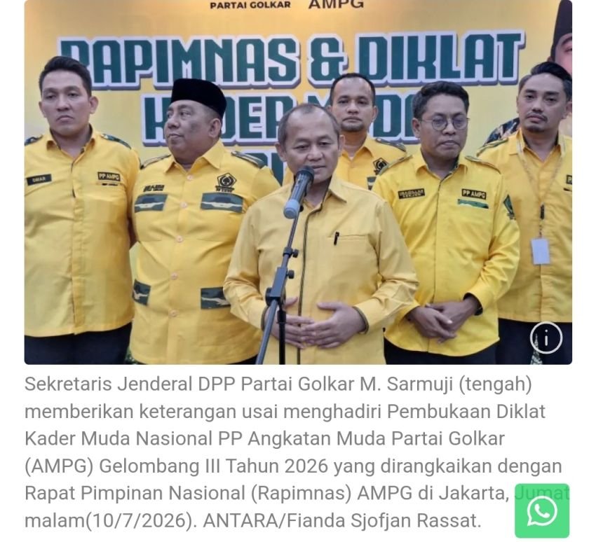 Golkar Minta Kader Muda Adaptif Hadapi Perubahan Zaman