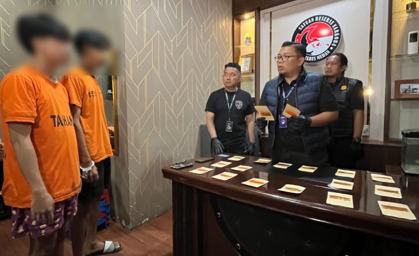 Satres Narkoba Polrestabes Medan Tangkap Karyawan SPA Edarkan Happy Water dan Pemasoknya