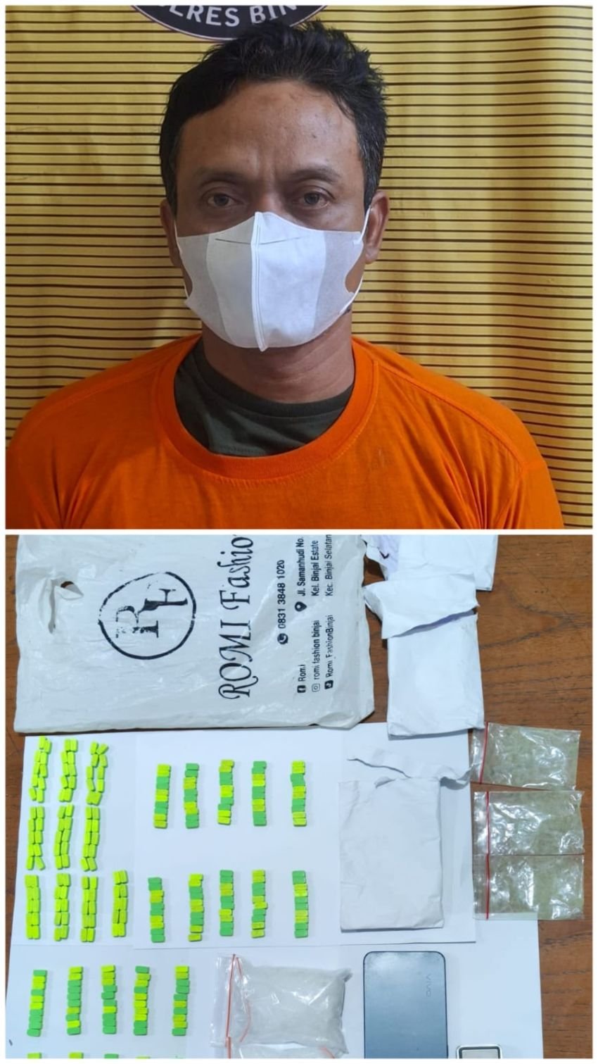 Pria Asal Marindal Ditangkap Polres Binjai Saat Jual Narkoba