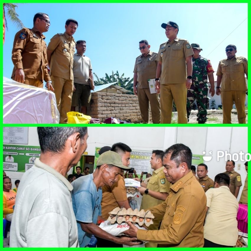 Giliran Wabup Sergai Tinjau Korban Angin Puting Beliung di Tebing Tinggi