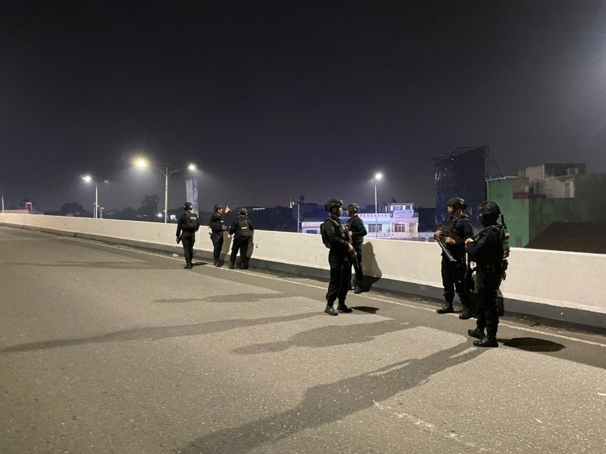 Patroli Brimob Polda Sumut Sisir Titik Rawan di Medan, Antisipasi Geng Motor dan Kejahatan Jalanan