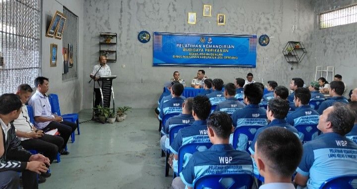 Warga Binaan  Lapas Pancur Batu Pelatihan Kemandirian Budidaya Perikanan
