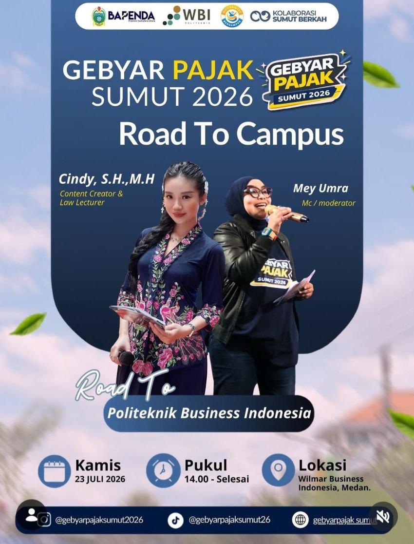 Gebyar Pajak Sumut 2026 Gencarkan Edukasi PKB, Bapenda Sambangi Kampus hingga Komunitas