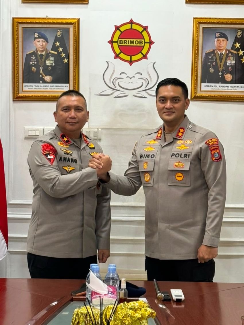Kapolres Binjai Jalin Silahturrahmi Dengan Danpas Brimob