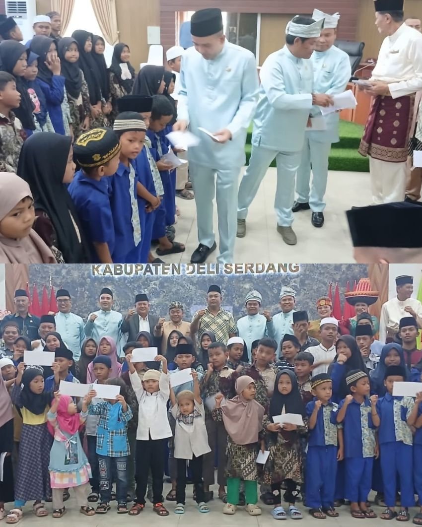 Hari Jadi Deli Serdang ke-80, Pimpinan Dan Anggota DPRD Deli Serdang Santuni 100 Anak Yatim-Piatu