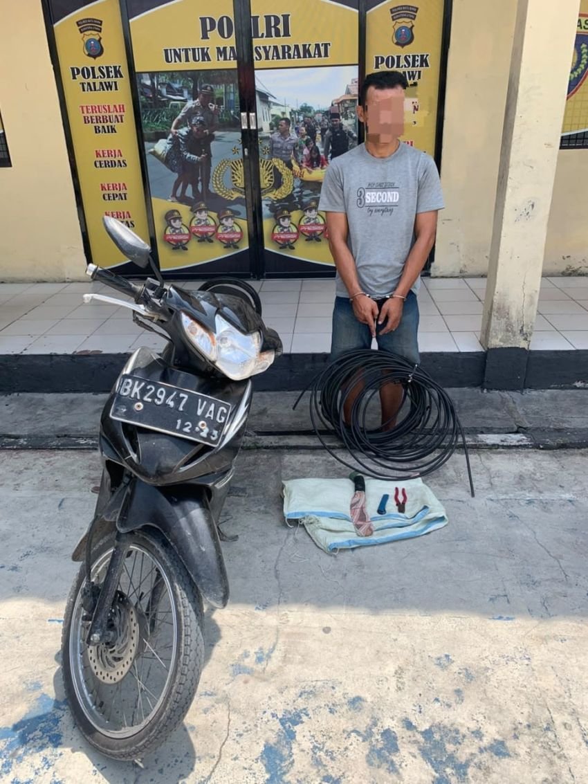 Polsek Talawi Berhasil Ungkap Kasus Pencurian Kabel Tower, Satu Pelaku Diamankan