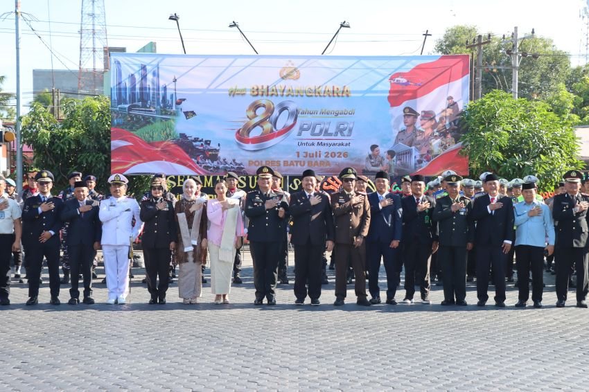 Polres Batu Bara Gelar Upacara dan Syukuran Hari Bhayangkara ke-80 Tahun 2026