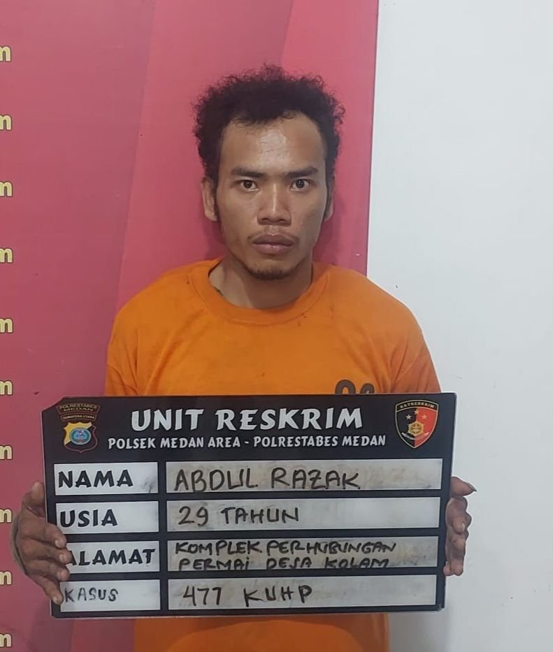 Unit Reskrim Polsek Medan Area Bekuk Spesialis Pencuri Spion Mobil : Uangnya Untuk Nyabu