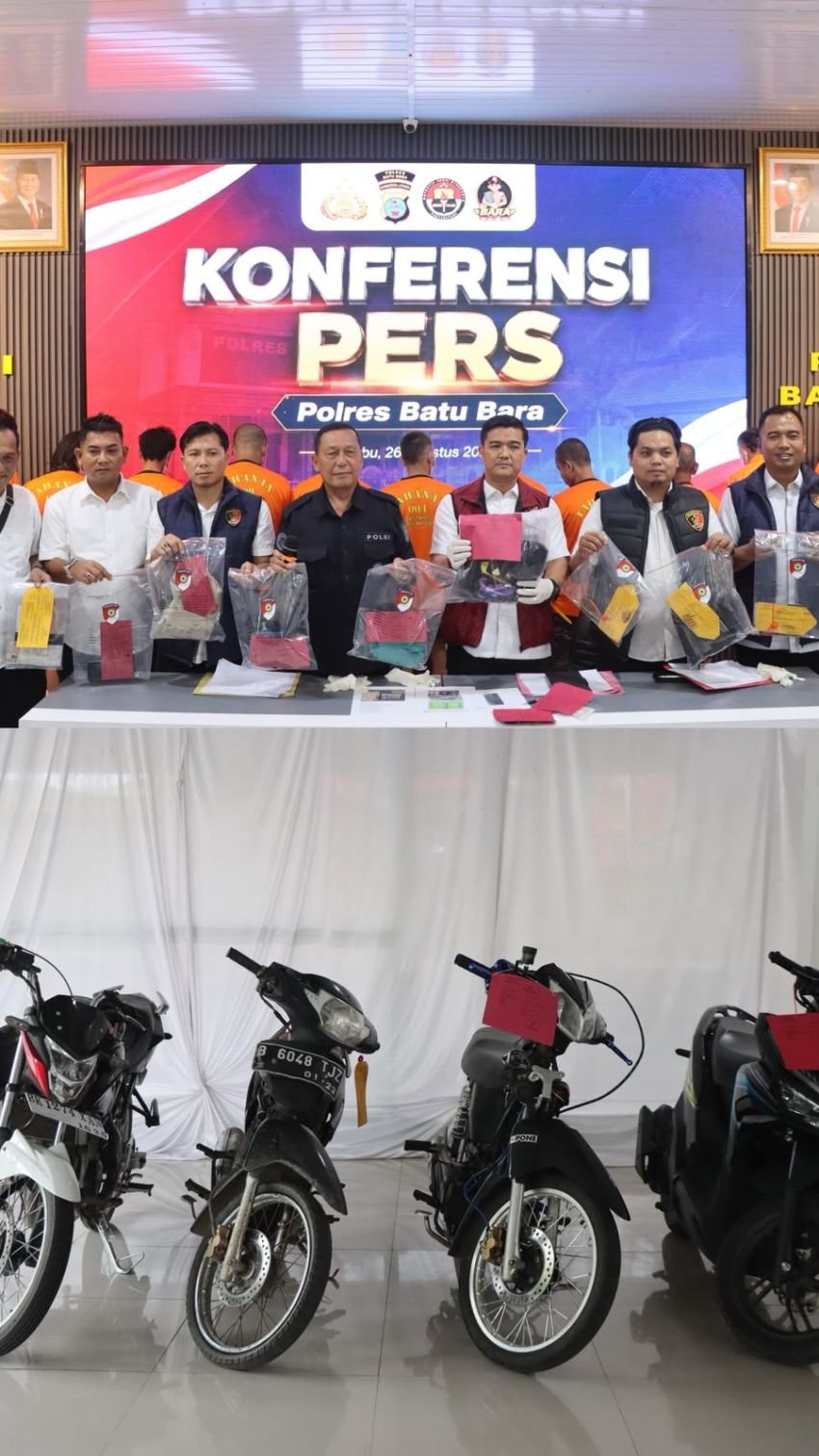 Polres Batu Bara Ungkap 10 Kasus 3C, 17 Tersangka Diamankan