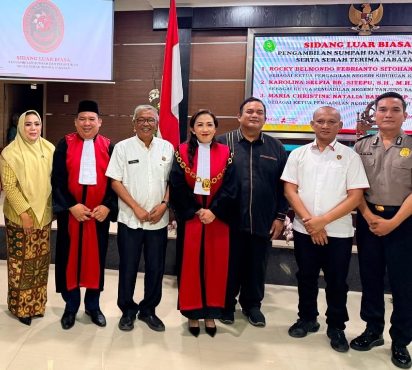 Ketua PT Medan Lantik Maria Barus Ketua PN Sei Rampah