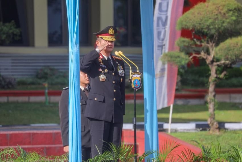 Dipimpin Wakapolda, Polda Sumut Gelar Upacara HUT ke-81 Kemerdekaan RI