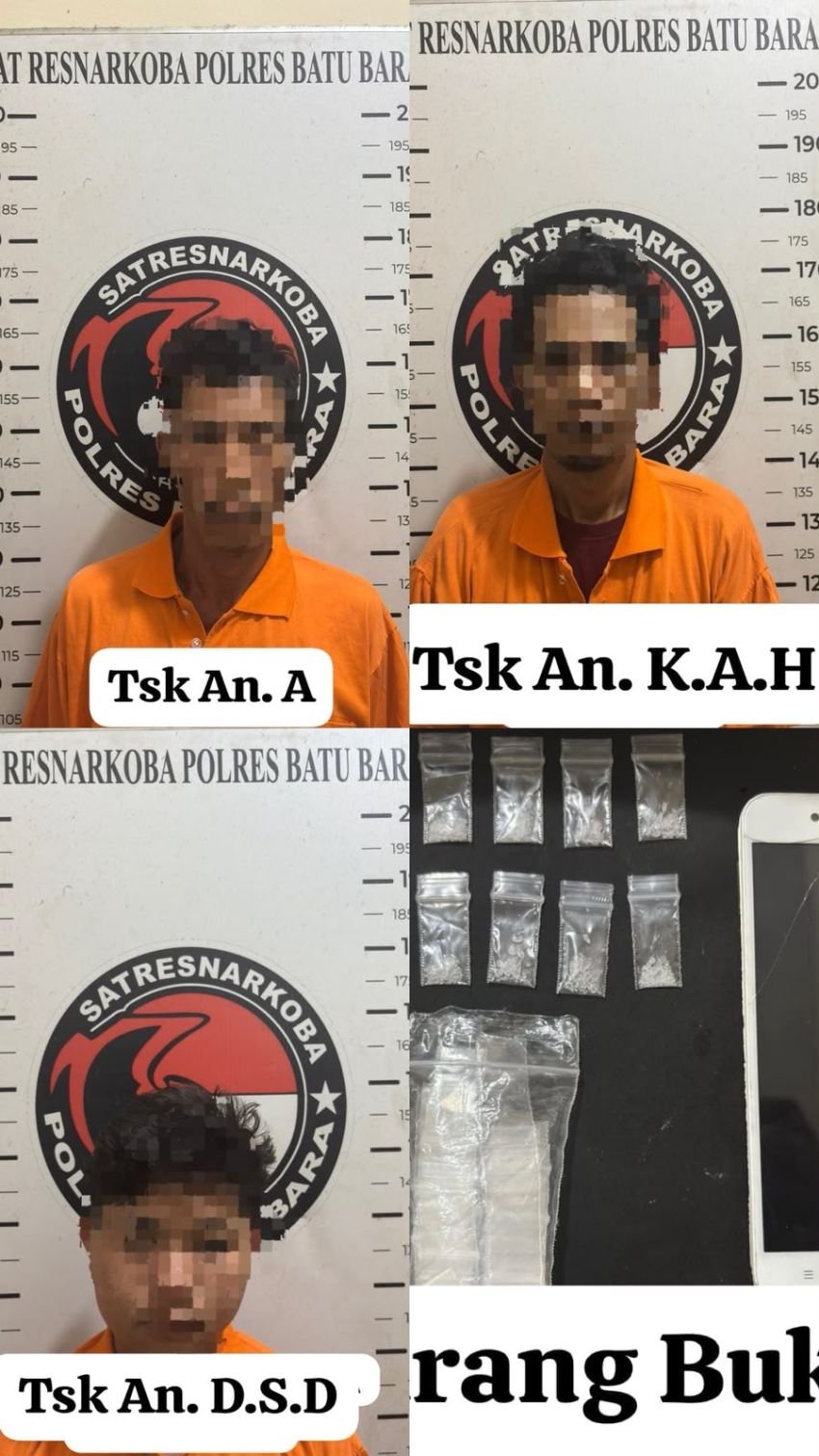 Polres Batu Bara Ungkap Kasus Peredaran Narkotika, Tiga Orang Diamankan