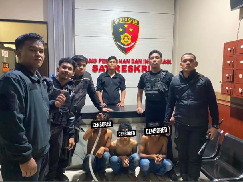 Tiga Remaja Anggota Geng Motor "Tongkrongan Kampung" Ditangkap di Marelan Pasar 9