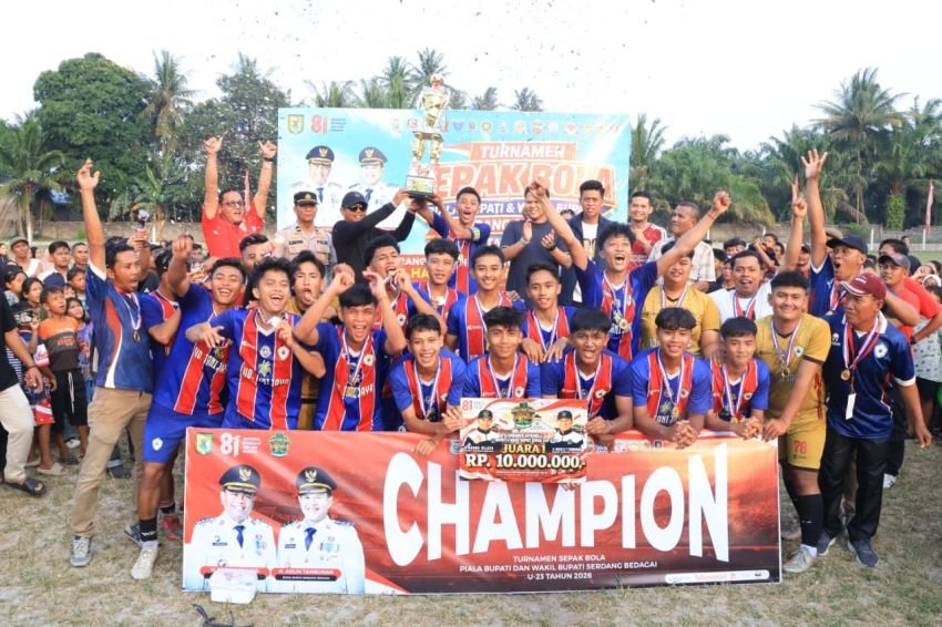 Bupati dan Wabup Sergai Resmi Tutup Turnamen U-23 2026, PS Sukajadi Juara&nbsp;