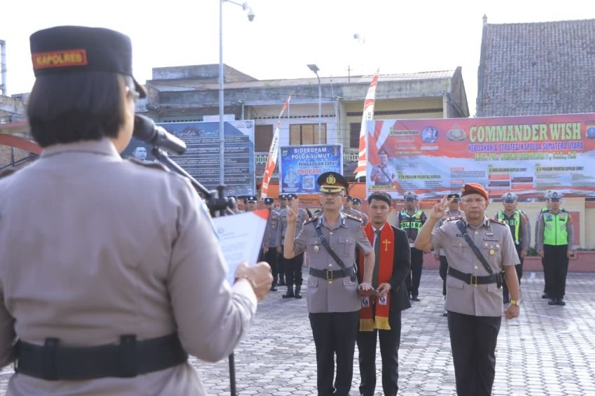 Wakapolres dan Kasat Resnarkoba Dilantik, Kapolres Samosir: Jangan Main-main dengan Narkoba