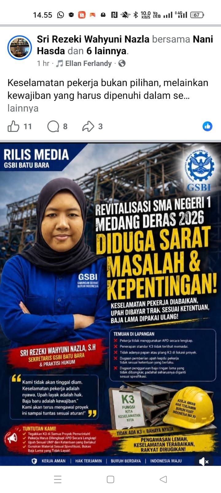 Viral di Media Sosial, Dugaan Pelanggaran Proyek Revitalisasi SMAN 1 Medang Deras Tuai Beragam Tanggapan
