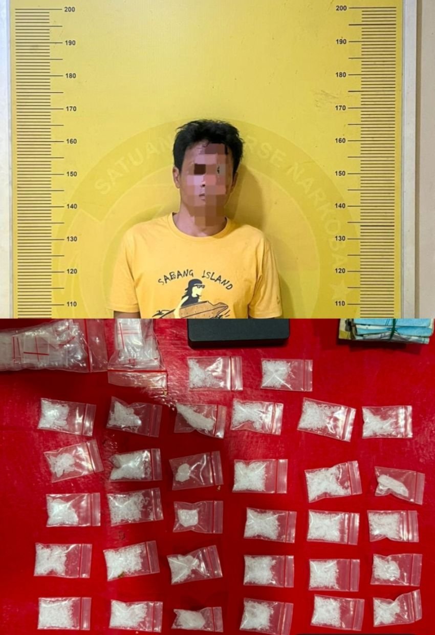Polres Asahan Amankan Pria Pengedar Sabu, Sita 19,60 Gram Barang Bukti