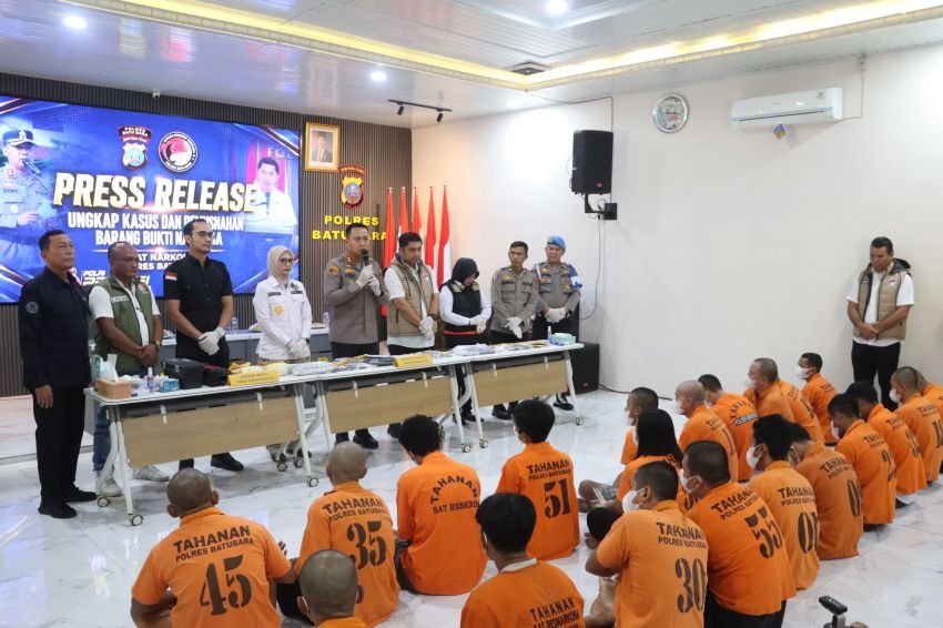 Komit Berantas Peredaran Narkoba, Polres Batu Bara Musnahkan Hampir 2 Kilogram Sabu