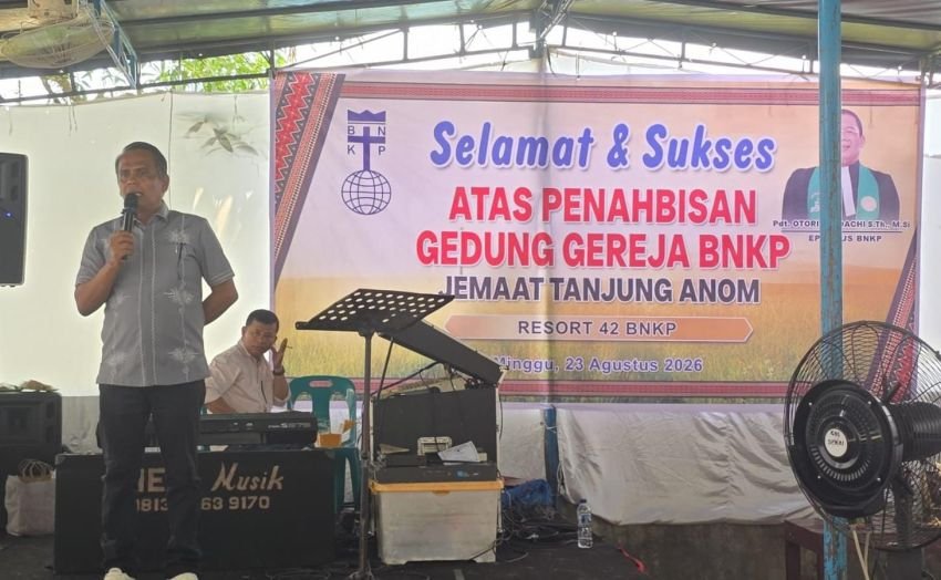 Maruli Siahaan Dukung Penahbisan Gereja BNKP Jemaat Tanjung Anom