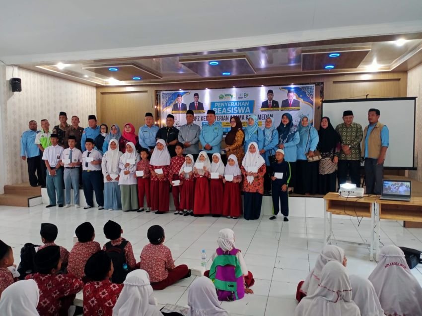 UPZ Kota Medan Salurkan Beasiswa Kepada Siswa/Siswi Madrasyah di Lingkungan Kemenag Medan