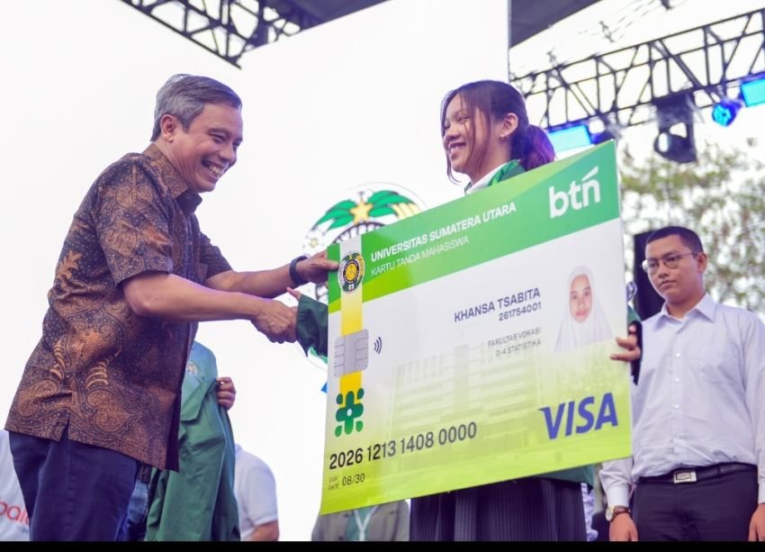 Perluas Dukungan untuk Ekosistem Transaksi Kampus, BTN Luncurkan 9.800 KTM Co-Branding USU