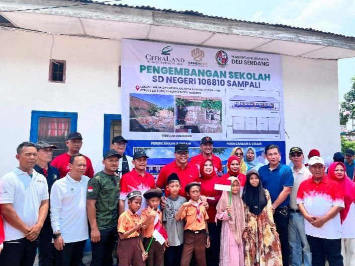 CitraLand Kota Deli Megapolitan Salurkan CSR Membangun Sekolah di Desa Sampali