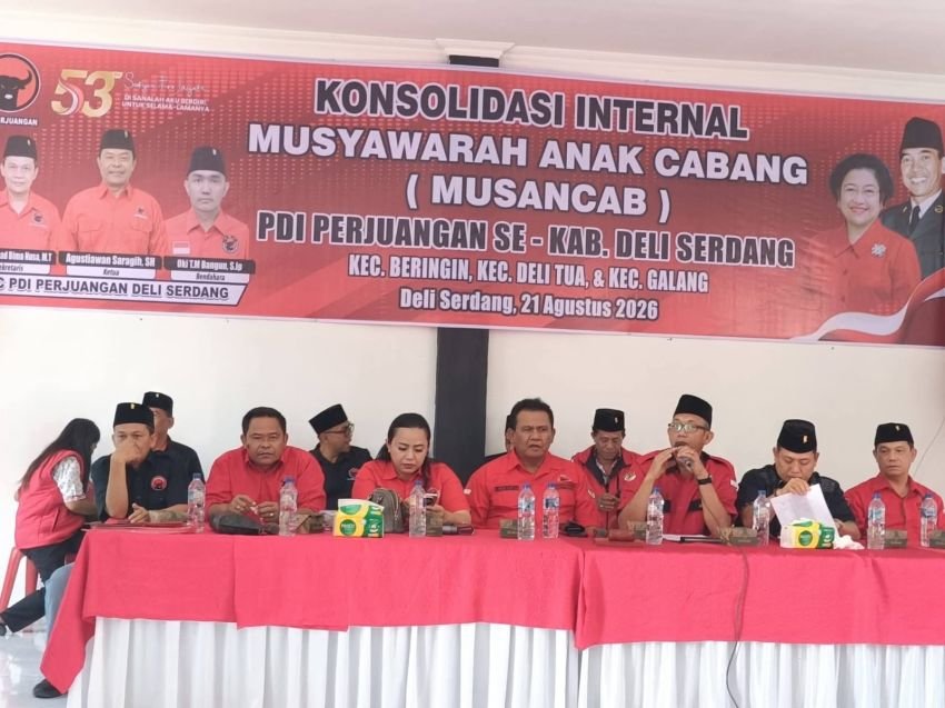 DPC PDI Perjuangan Deli Serdang Gelar Musancab Dua Kecamatan Beringin Dan Galang
