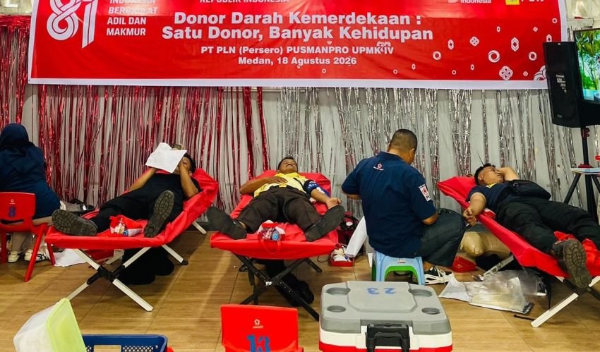 Peringati HUT Kemerdekaan RI Ke-81, PLN Wujudkan Kepedulian Sosial Lewat Donor Darah