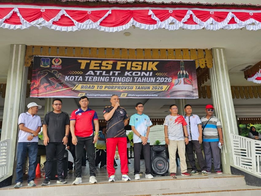 KONI Kota Tebing Tinggi Gelar Tes Fisik Atlit Seleksi PORPROVSU