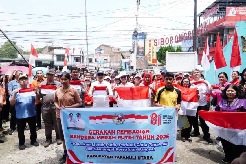 Menyambut HUT RI ke 81, Sebanyak 1.814 Bendera Merah Putih Dibagikan