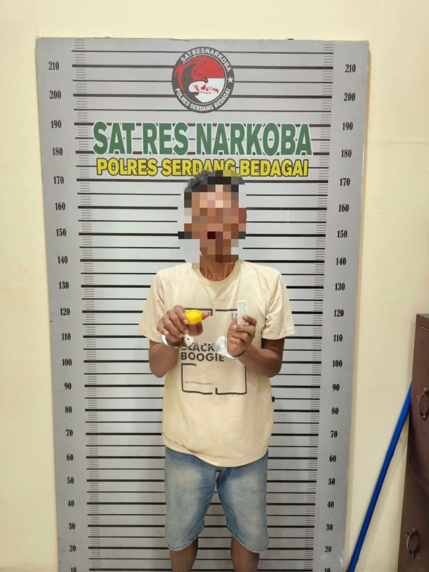 Residivis Narkoba di Pantai Cermin kembali Berulah Diringkus