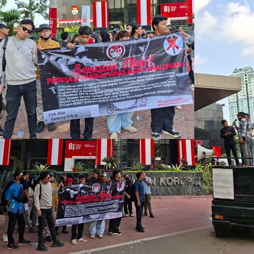 Aksi di Depan  KPK, GPAK Desak Pemeriksaan Wakil Bupati Simalungun Terkait Dugaan Korupsi MBG