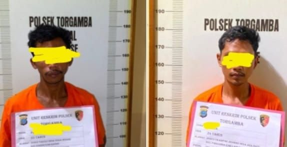 Pelajaran bagi Pelaku Pencurian, Polsek Torgamba Bekuk Dua Tersangka DIR Dan PAN