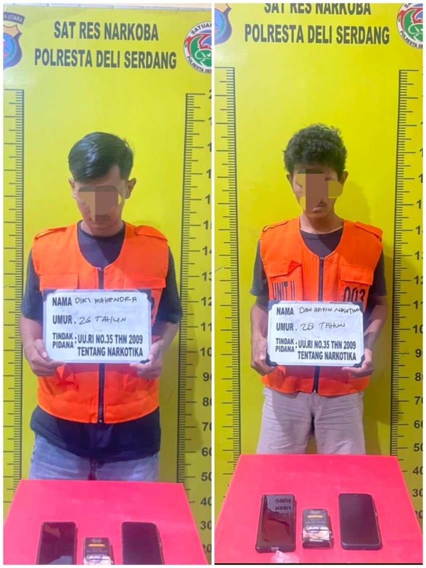 Dua Pria Simpan Narkoba Dibekuk Polresta Deli Serdang