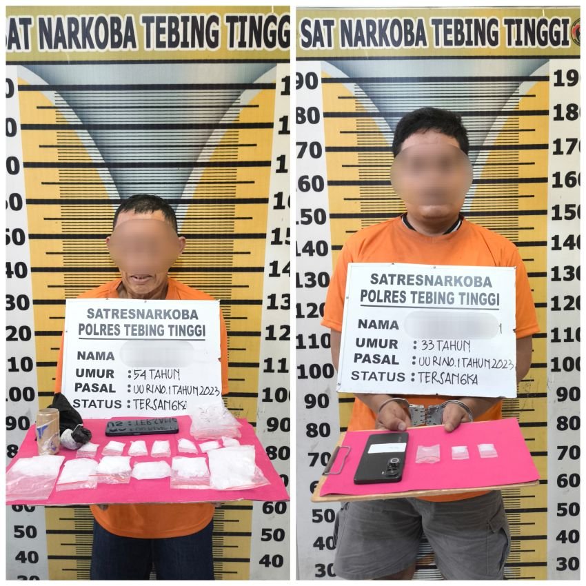 Dua Pelaku Berikut 257 Gram Sabu Ditangkap Polres Tebing Tinggi
