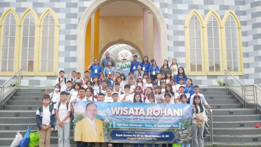 Komitmen Bangun Pembinaan Iman dan Karakter Generasi Muda Gereja, Maruli Siahaan Dukung Wisata Rohani Anak Sekolah Minggu HKBP Sion