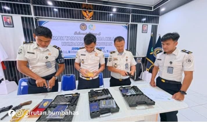Jaga Keamanan dan Kesiapsiagaan, Rutan Humbang Hasundutan Periksa Senjata Api