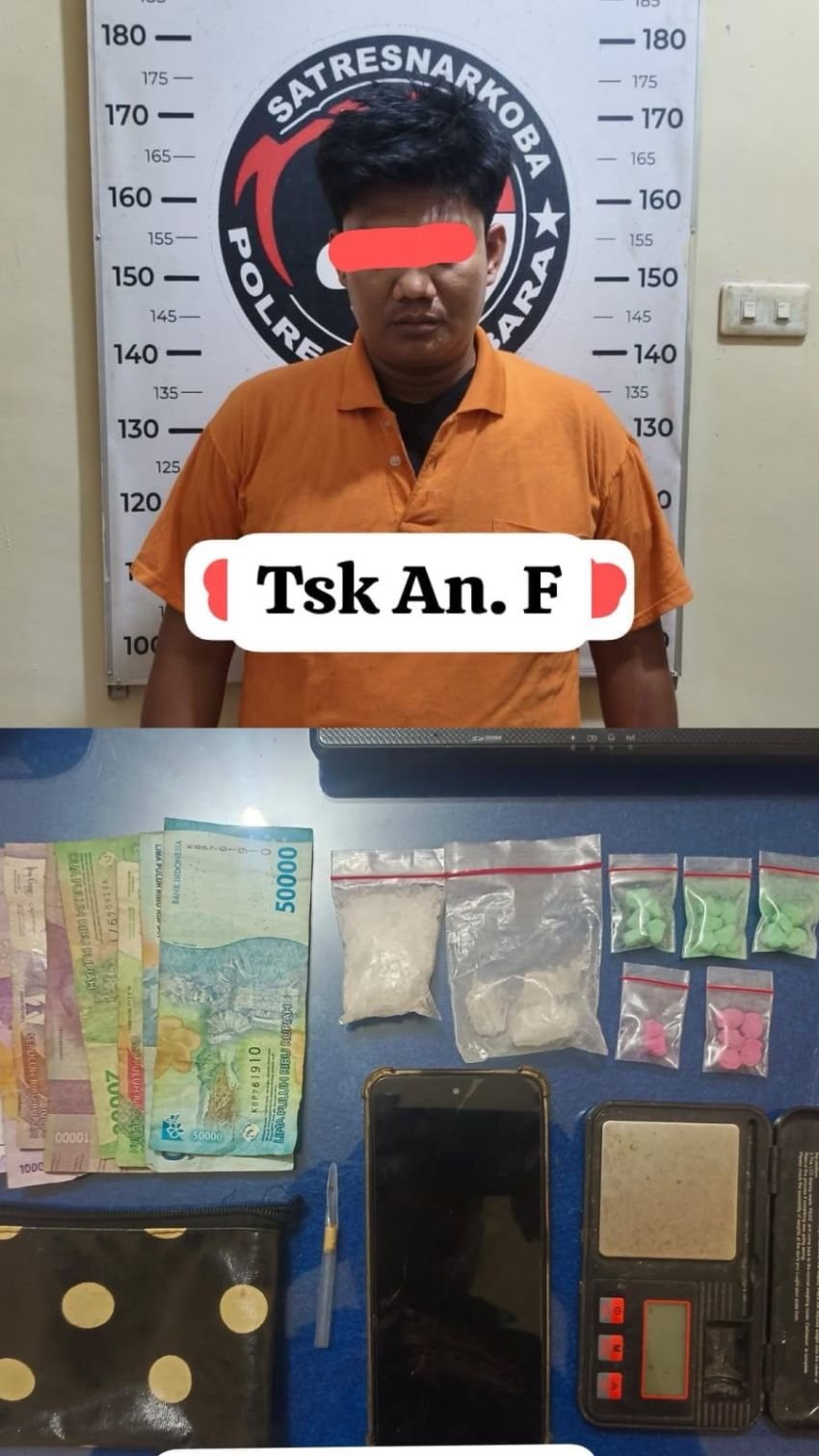 Satresnarkoba Polres Batu Bara Amankan Pria Berinisial F Di Desa Bulan Bulan Sabu dan 21 Butir Ekstasi Turut Disita