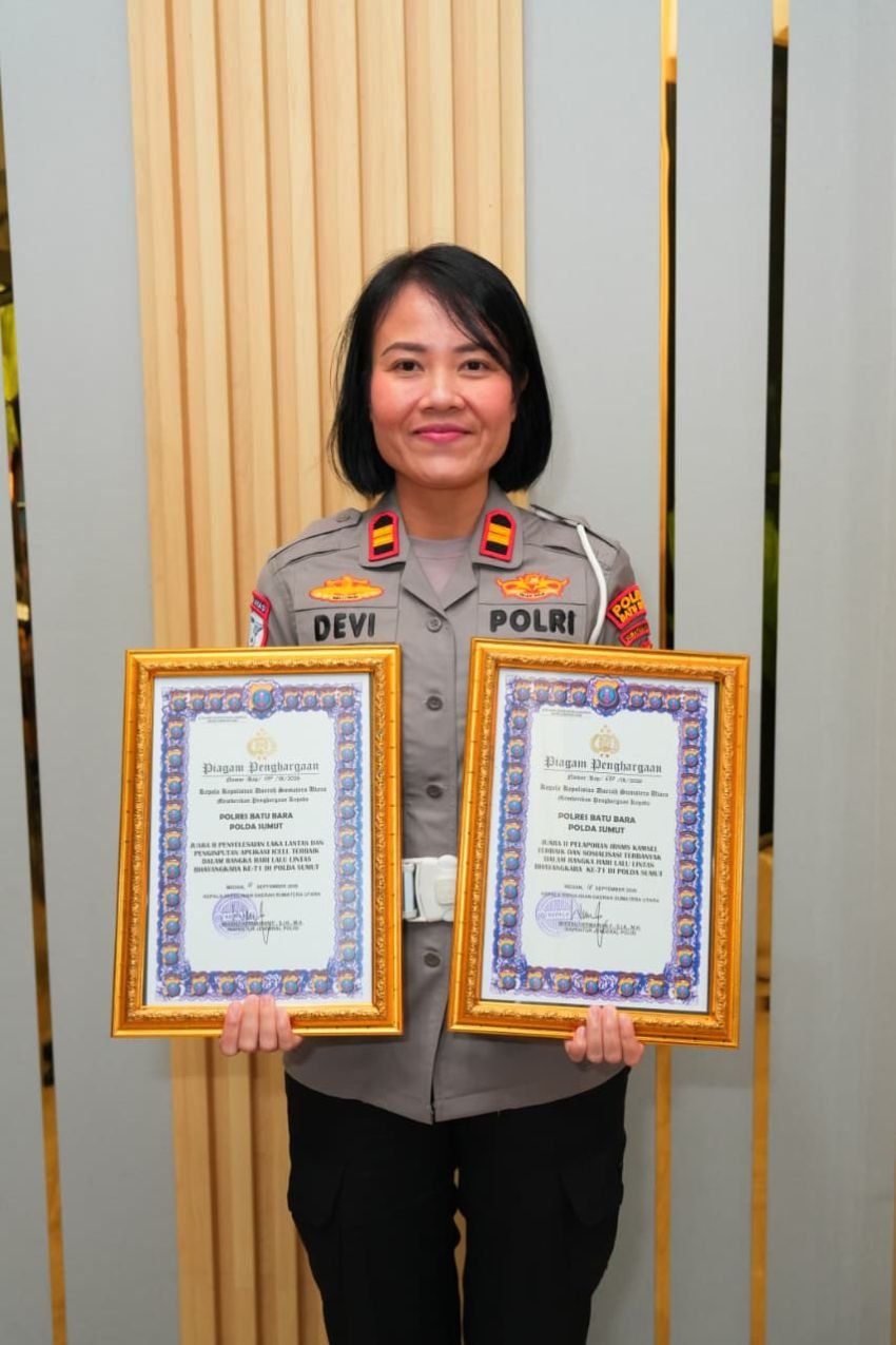Satlantas Polres Batu Bara Torehkan Prestasi , Dua Penghargaan Diberikan Polda Sumut