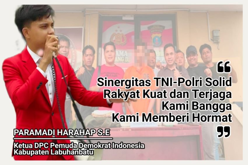 TNI-Polri Tangkap 4 Kg Sabu Asal Malaysia, DPC Pemuda Demokrat Indonesia Labuhanbatu Beri Hormat Bangga