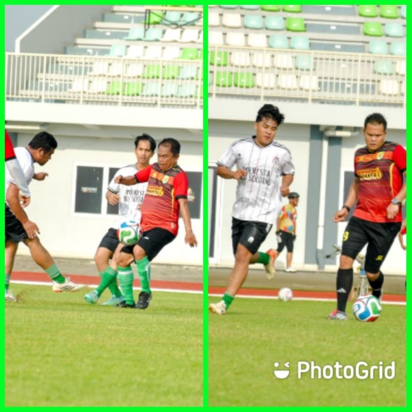 Diperkuat Bupati dan Wabup, Sergai FC Imbangi Permainan Polresta DS