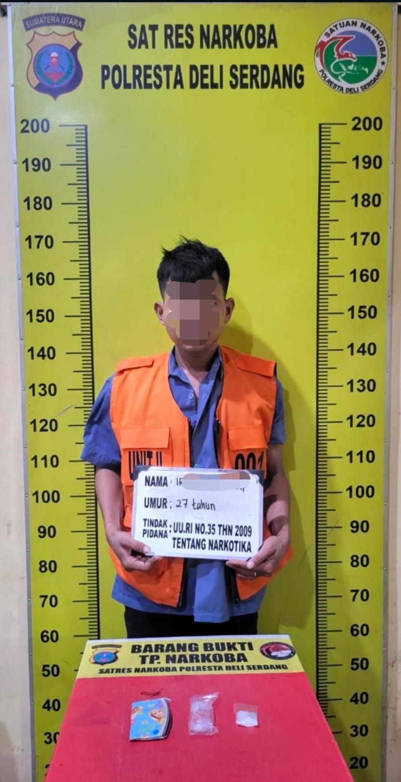 Coba kabur bawa sabu 4,48gram, Pria Ini Disergap Satresnarkoba Polresta Deli Serdang