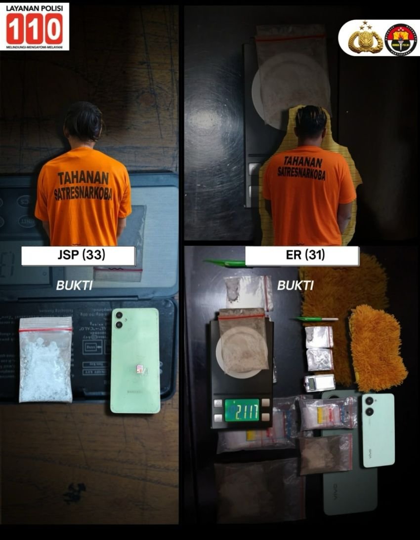 Satresnarkoba Polres Binjai Tangkap Dua Pengedar Dan Amankan Barang Bukti Sabu