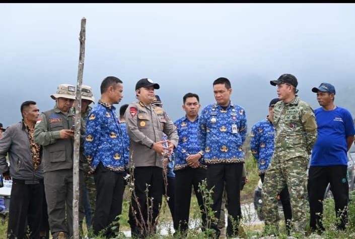 SATGAS PRR TINJAU LOKASI PEMBANGUNAN HUNTAP DI HUMBANG HASUNDUTAN