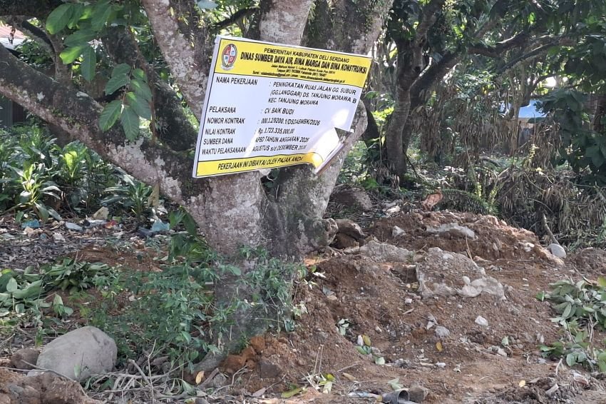 Proyek Rp3,7 M di Deli Serdang Diduga Dikerjakan Asal-asalan, Kadis SDABMBK Akan Ambil Sikap  Deli Serdang