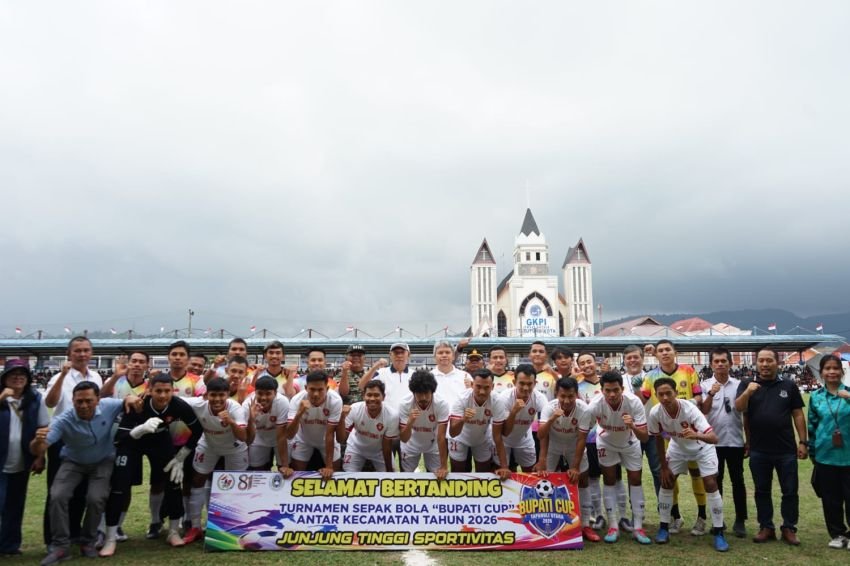 JTP Buka Bupati Cup 2026, Kecamatan Siborongborong Taklukkan Tarutung 1-0