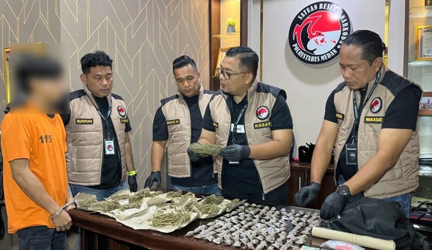 Tak Kapok Dipenjara ! Residivis Pencurian Jadi Bandar Ganja : 141 Paket Disita