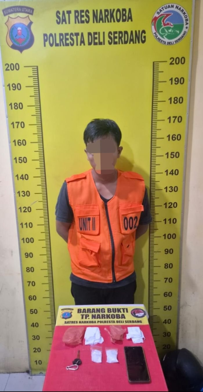 Coba Kelabui Petugas Simpan Narkoba di Balutan Tisu, Pria Warga Desa Pasar Bengkel Ditangkap  Polresta DS